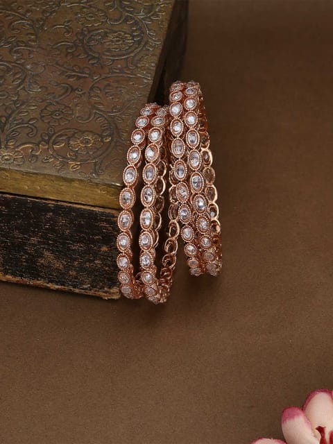 Reverse AD Bangles in Rose Gold finish - CNB2456-2.6