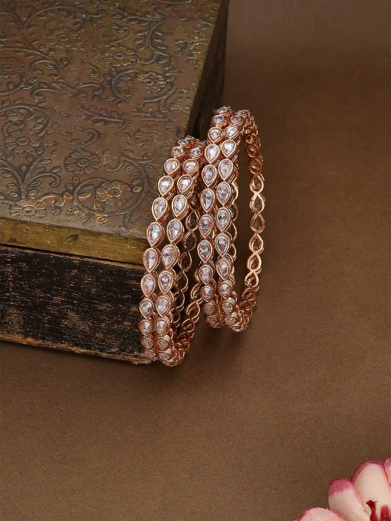 Reverse AD Bangles in Rose Gold finish - CNB2429-2.2