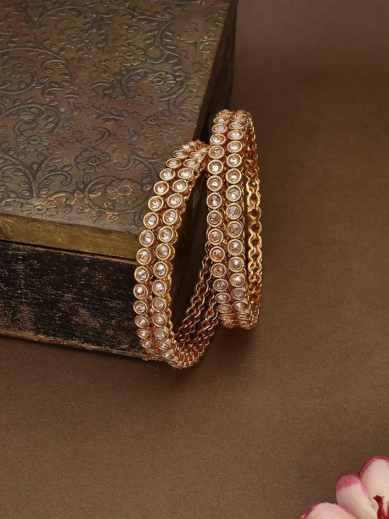 Reverse AD Bangles in Oxidised Gold finish - CNB2424-2.2