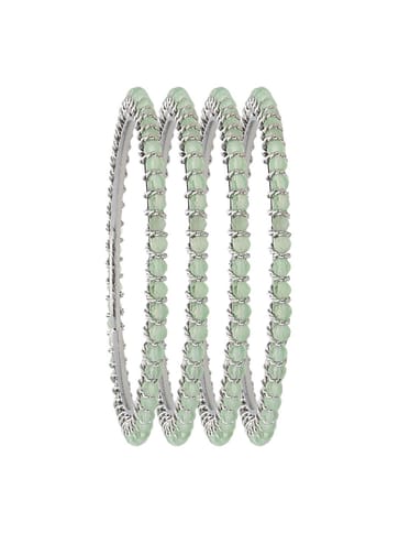 Crystal Bangles in Rhodium finish - CNB3113-2.6
