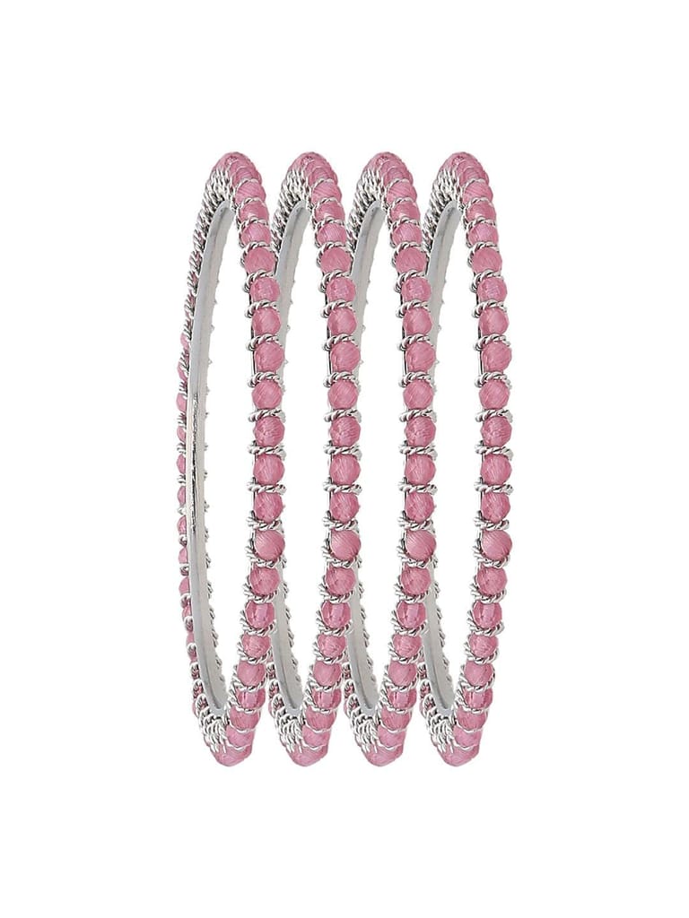 Crystal Bangles in Rhodium finish - CNB3107-2.6