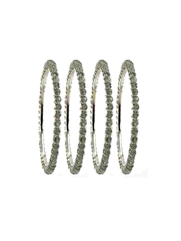 Crystal Bangles in Rhodium finish - CNB3102-2.4
