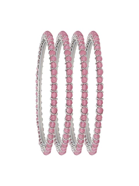 Crystal Bangles in Rhodium finish - CNB3110-2.10