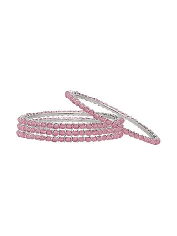 Crystal Bangles in Rhodium finish - CNB3110-2.10