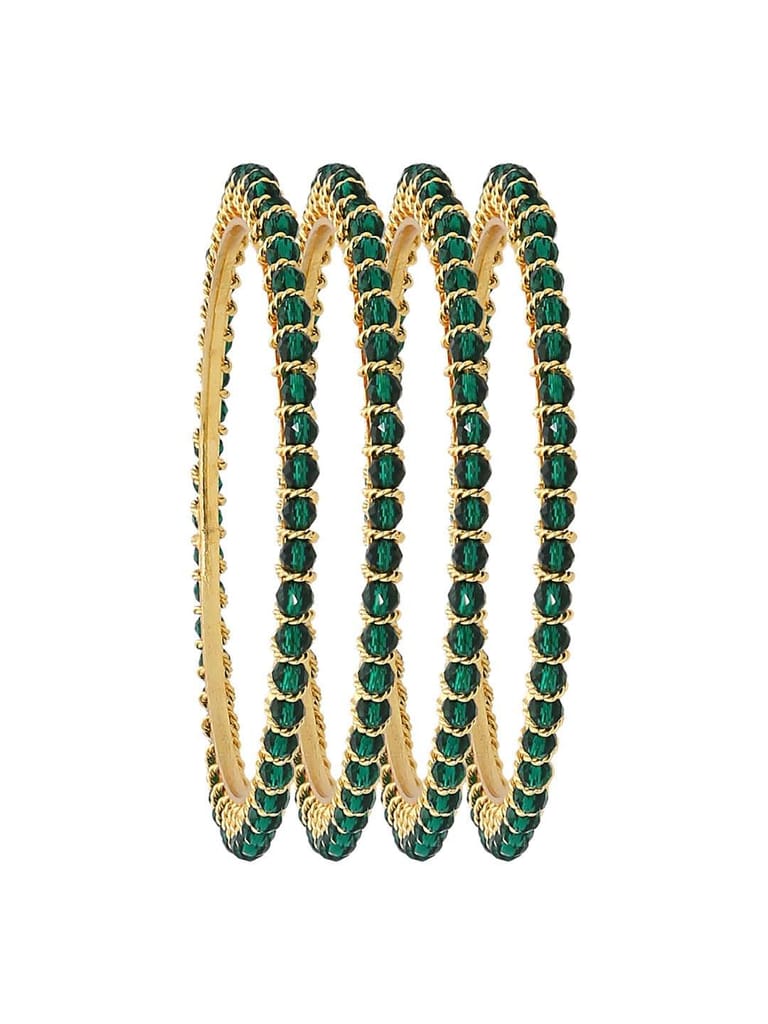 Crystal Bangles in Gold finish - CNB3146-2.10