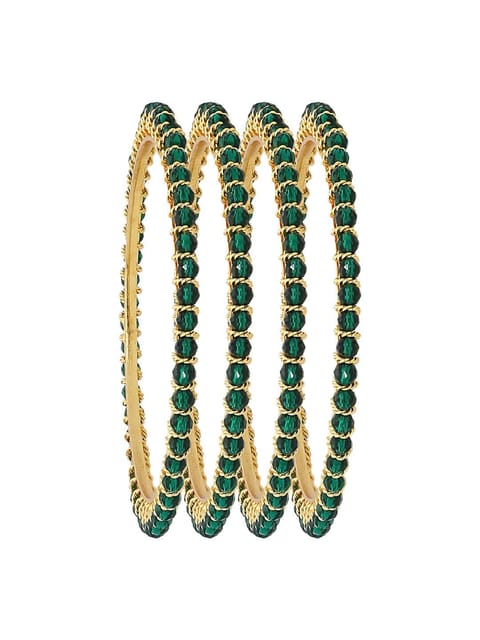 Crystal Bangles in Gold finish - CNB3146-2.10
