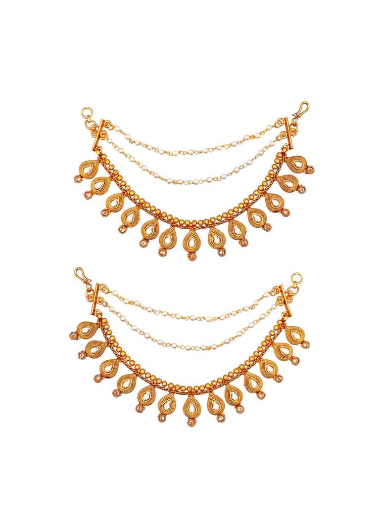 Temple Ear Chain in Gold finish - CNB2945