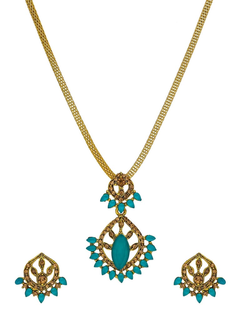 Traditional Pendant Set in Gold finish - CNB42249