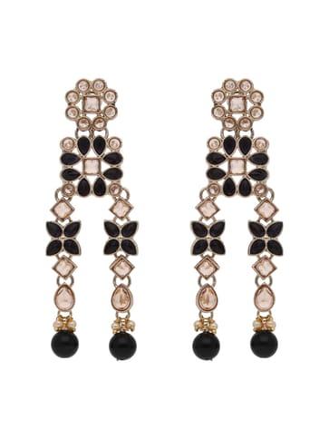 Reverse AD Long Earrings in Rose Gold finish - CNB21818