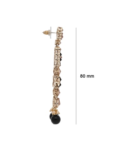 Reverse AD Long Earrings in Rose Gold finish - CNB21815