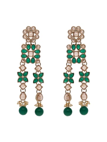 Reverse AD Long Earrings in Rose Gold finish - CNB21814