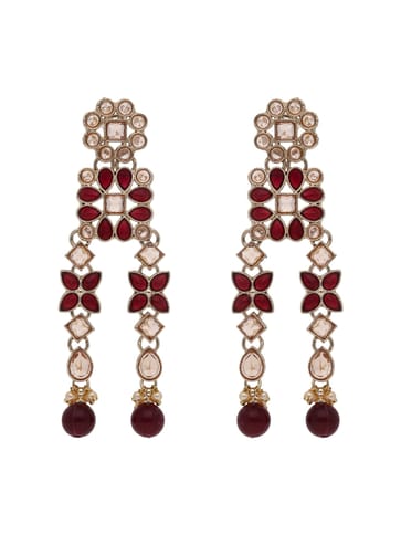 Reverse AD Long Earrings in Rose Gold finish - CNB21813