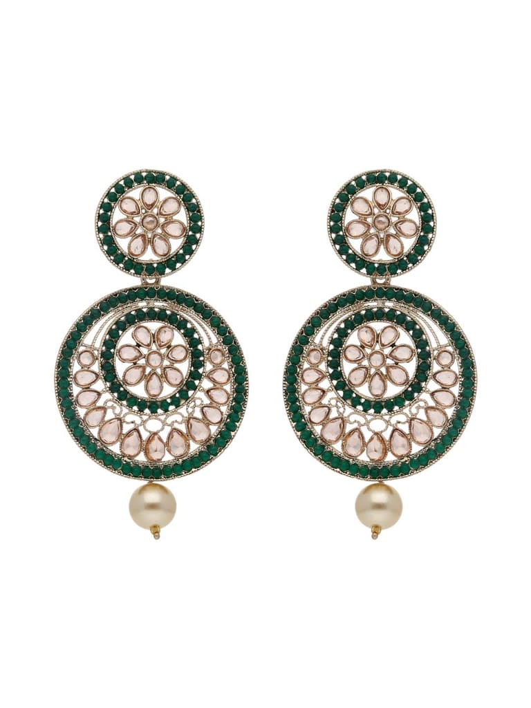 Reverse AD Long Earrings in Rose Gold finish - CNB21808