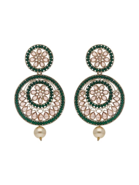 Reverse AD Long Earrings in Rose Gold finish - CNB21808