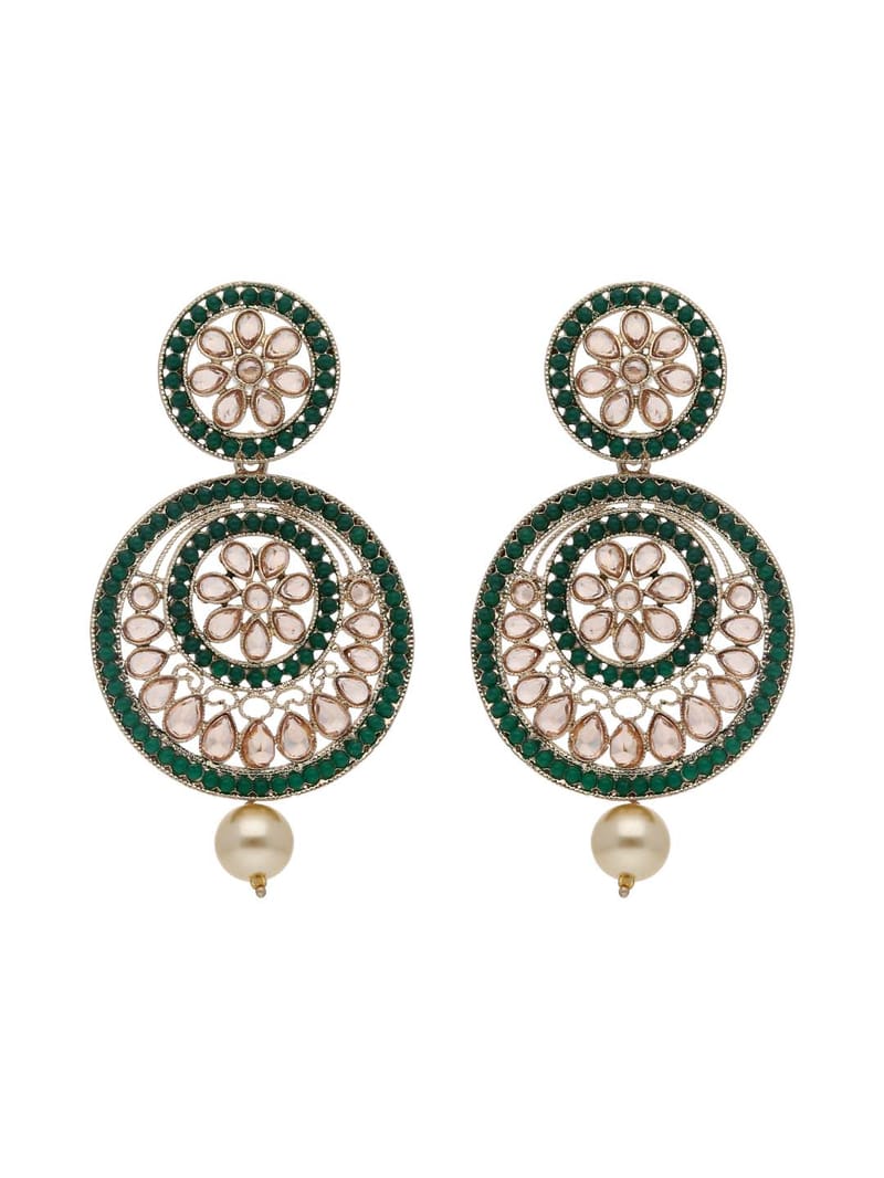 Reverse AD Long Earrings in Rose Gold finish - CNB21808
