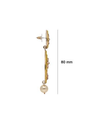 Reverse AD Long Earrings in Rose Gold finish - CNB21808