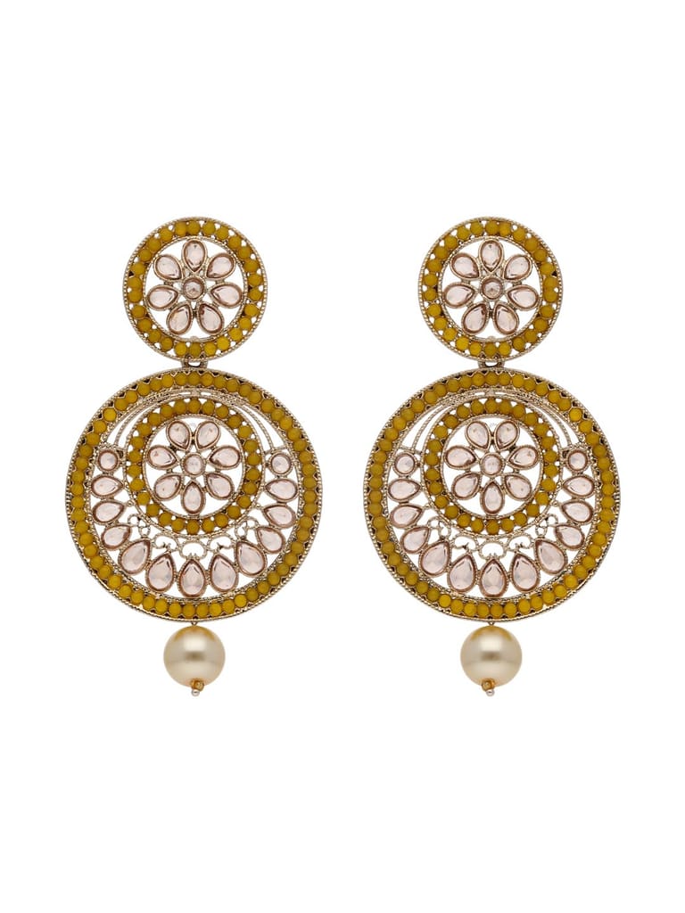 Reverse AD Long Earrings in Rose Gold finish - CNB21812