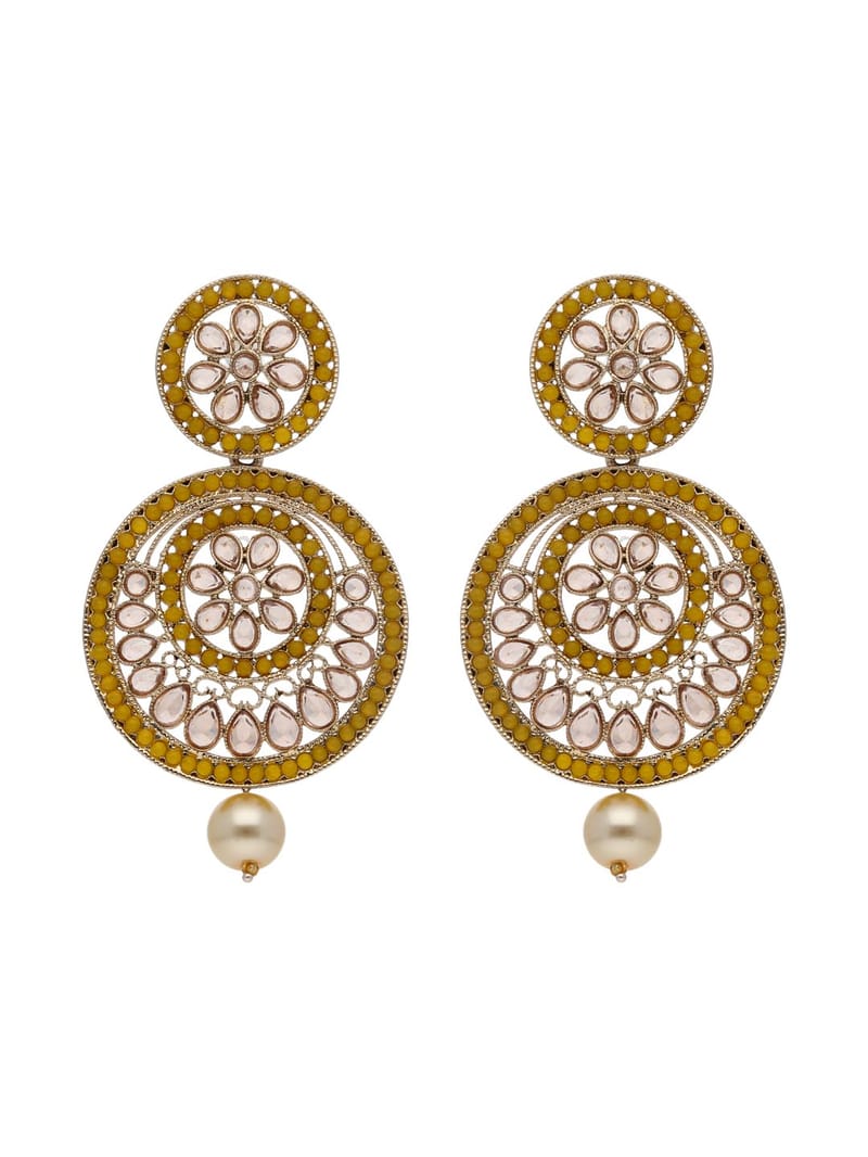 Reverse AD Long Earrings in Rose Gold finish - CNB21812