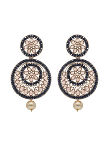 Reverse AD Long Earrings in Rose Gold finish - CNB21811