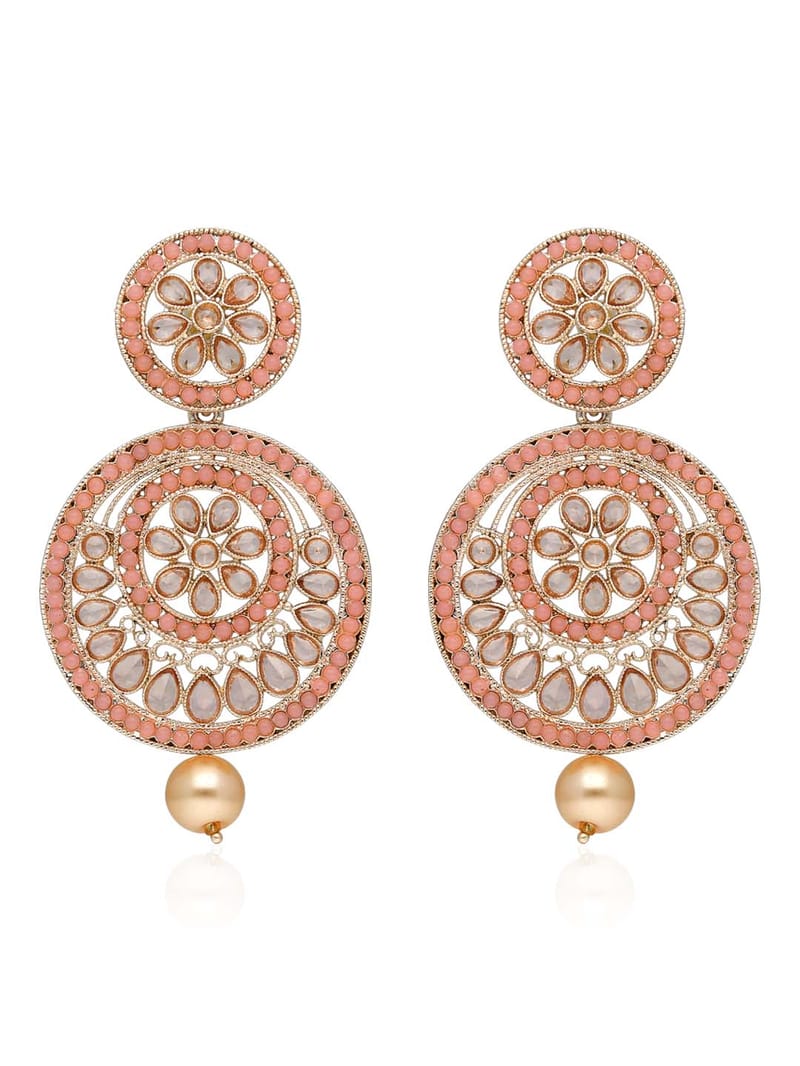 Reverse AD Long Earrings in Rose Gold finish - CNB34596