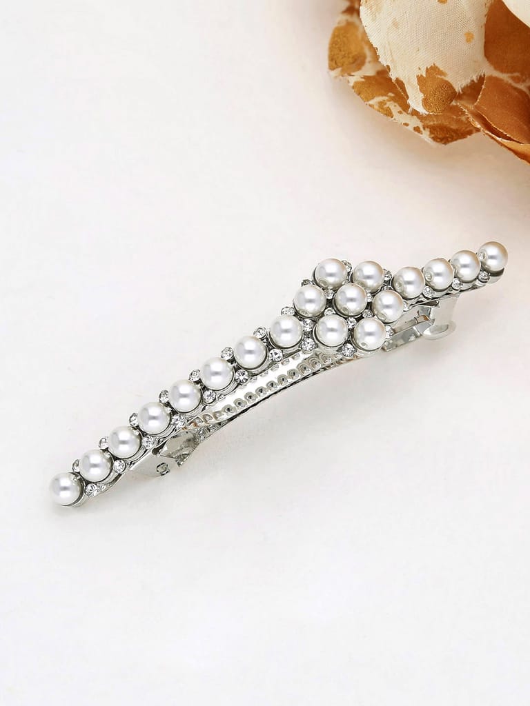 Fancy Hair Clip in Rhodium finish - 2192RO