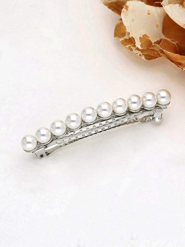 Fancy Hair Clip in Rhodium finish - 2205RO