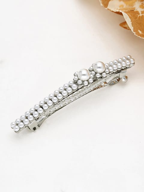Fancy Hair Clip in Rhodium finish - 2206RO