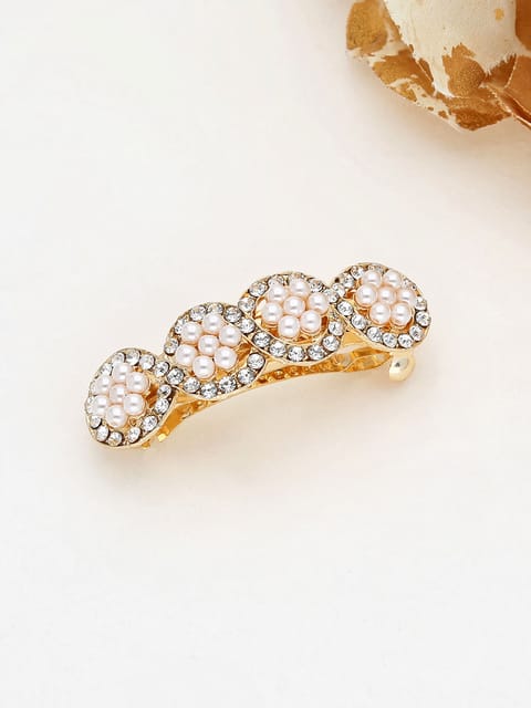 Fancy Hair Clip in Gold finish - 803GO