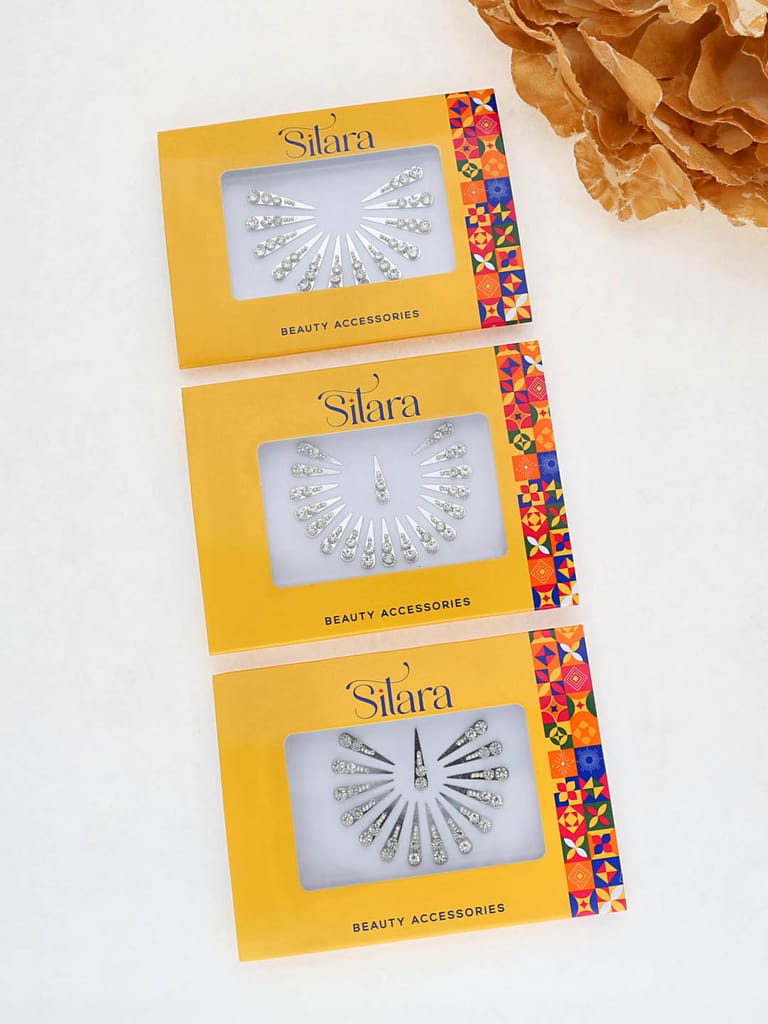 Traditional Bindis in Silver color - D333