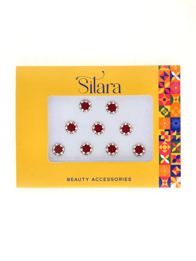 Traditional Bindis in Maroon color - SR050