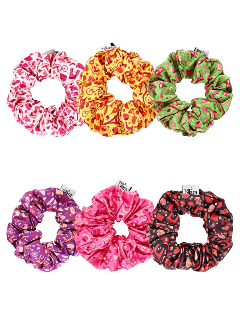 Printed Scrunchies in Assorted color - THF723