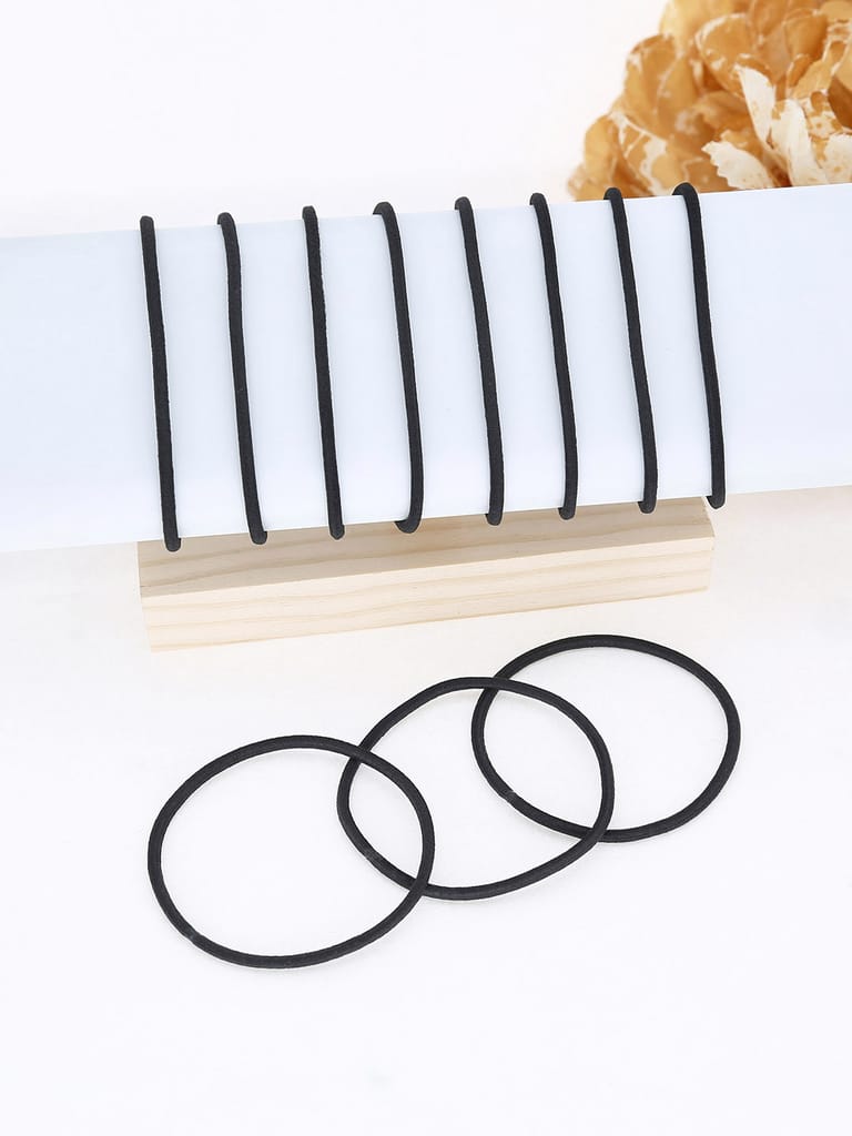 Plain Rubber Bands in Black color - THF794