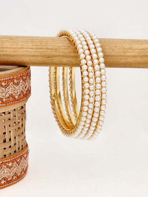 Pearls Bangles in Gold finish - 2.4
