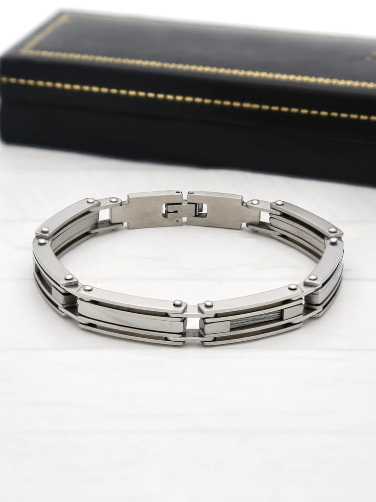Men's Loose / Link Bracelet in Rhodium finish - THF1262