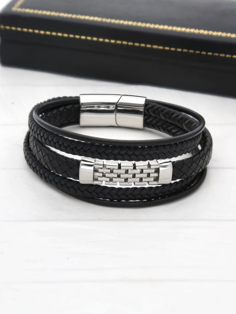 Men's Leather Bracelet with Magnetic Lock - THF1266