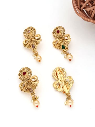 Antique Saree Pins in Gold finish - THF1389