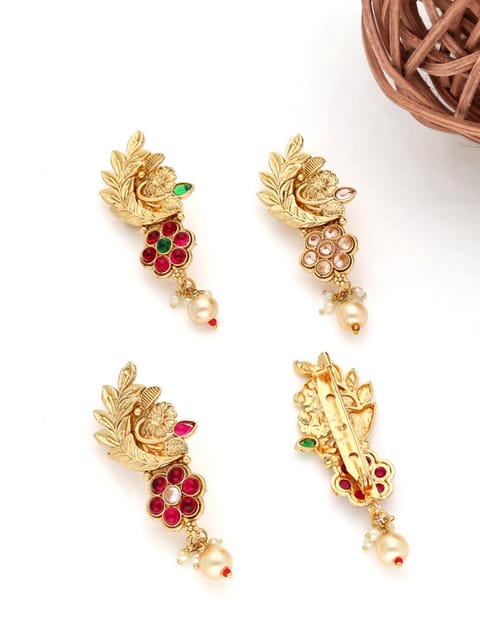 Antique Saree Pins in Gold finish - THF1394