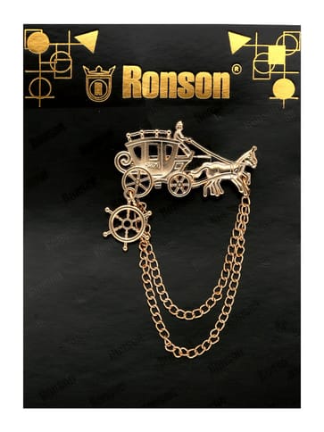 Men's Brooch in Gold finish - CNB29347