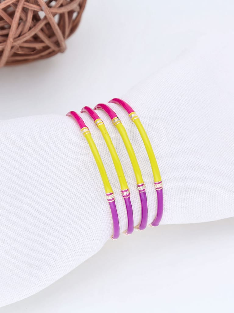 Meenakari Bangles in Gold finish- 2025TR-MU2.6