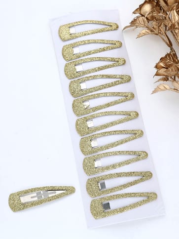 Plain Tik Tak Hair Pin with Golden Jari - THF1773