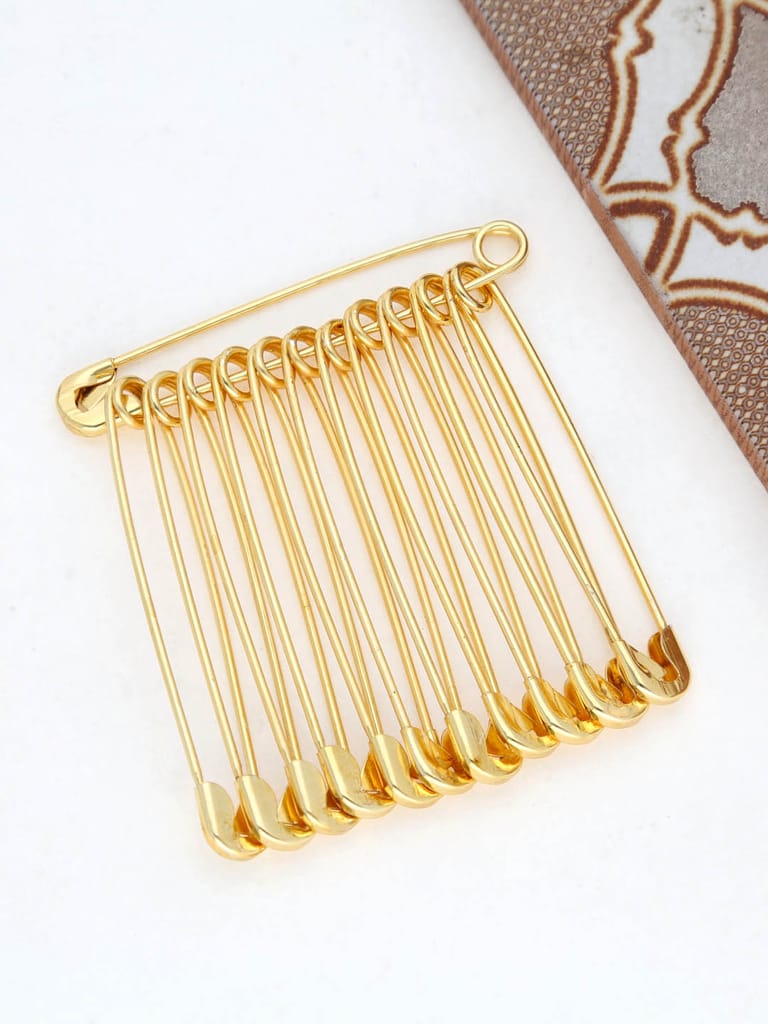 Safety Pins in Gold finish - 5 No