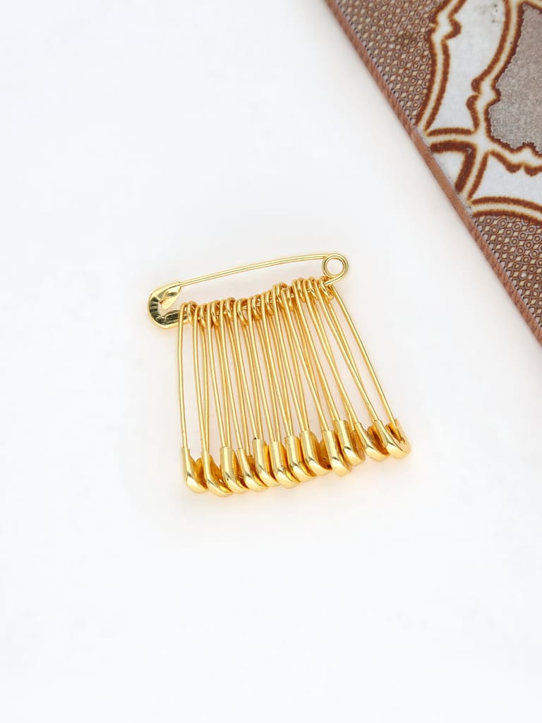 Safety Pins in Gold finish - 1 No