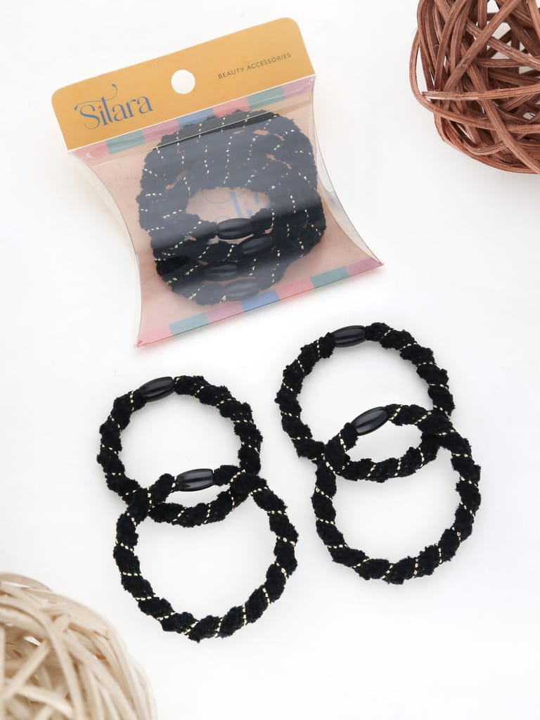 Plain Rubber Bands in Black color - THF1862