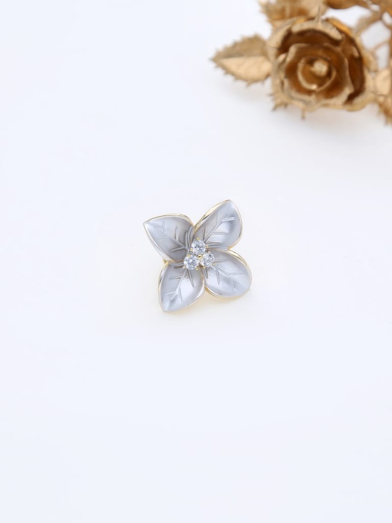 AD / CZ Brooch in Gold finish - THF2024