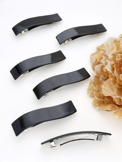 Plain Hair Clip in Black color - THF2125