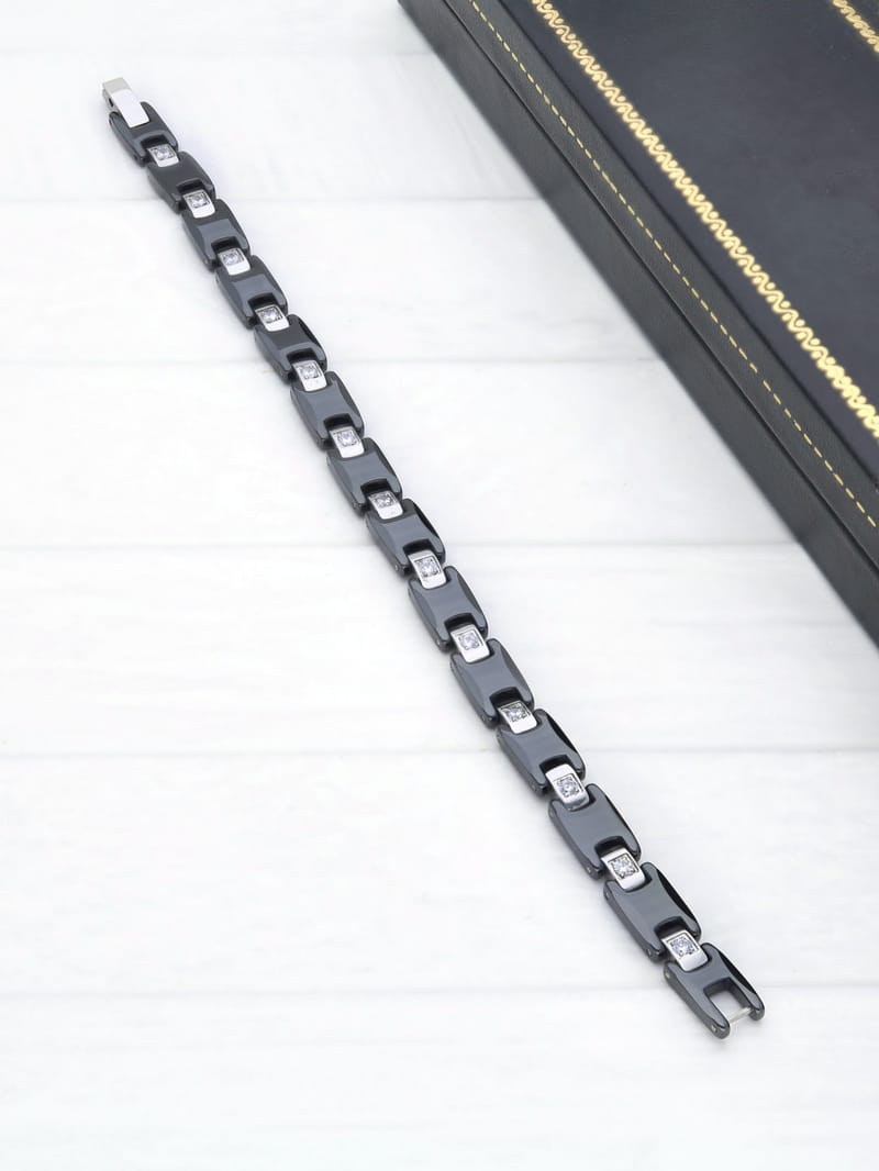 Western Loose / Link Bracelet in Rhodium finish - THF2314