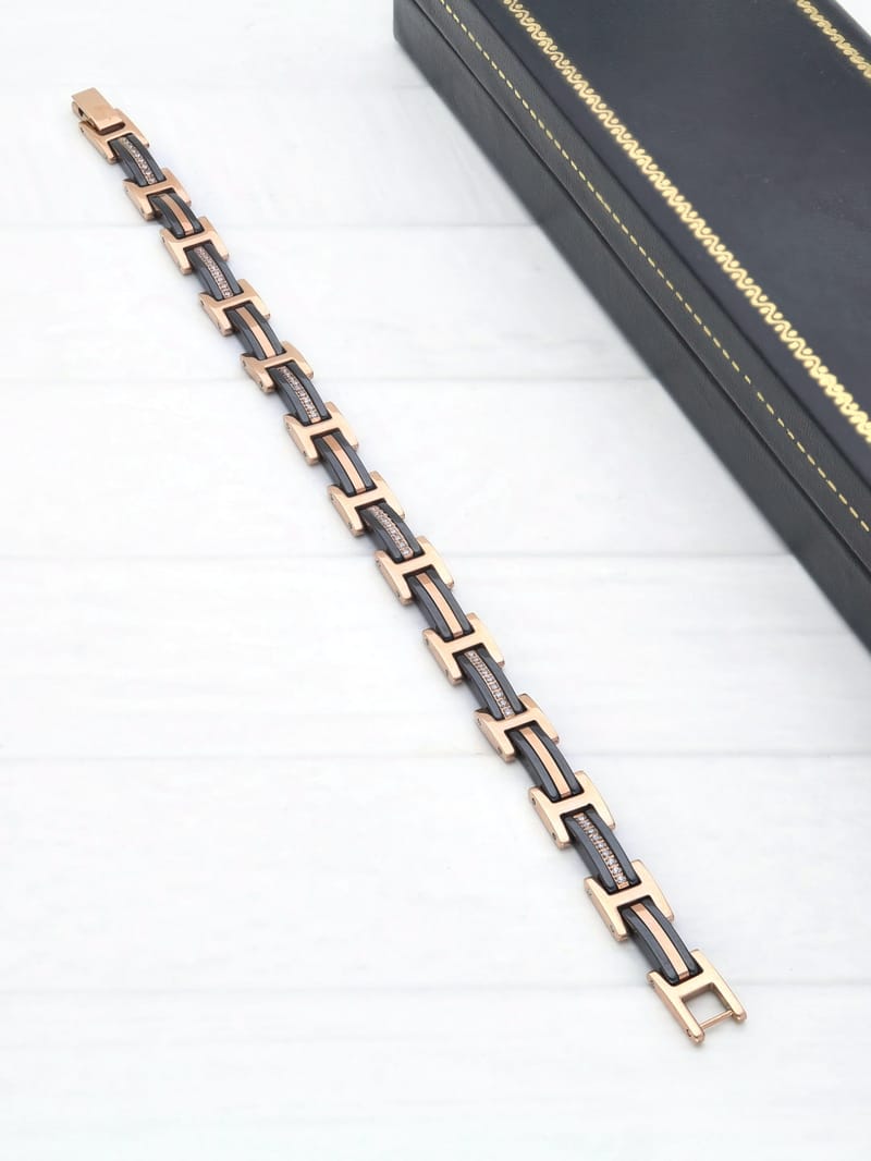 Western Loose / Link Bracelet in Rose Gold finish - THF2318