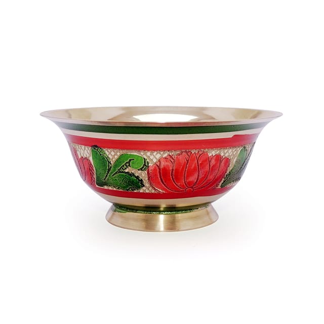 SATYAMANI Handcrafted Color Brass Bowl Suitable for Sage Burning, Kitchen Dining Table Or Puja (Pack of 1 Pc.)