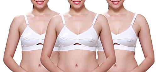 Caracal C Cup Cotton Bra for Women Full Coverage White (Size 32) Combo Pack of 3