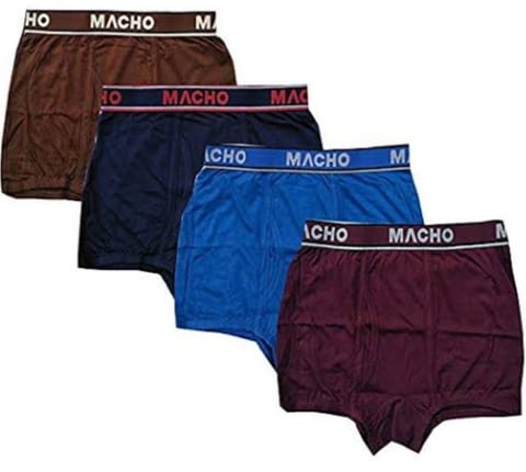 MACHO- Mens underwear Pattern (Mini-Trunk) Pack of 4